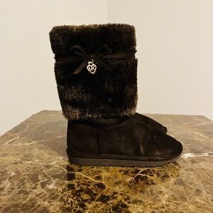 Michael Kors Kids Brown Fur Boots